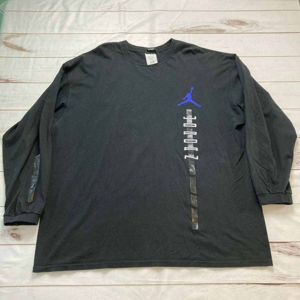 Nike Jordan Black 100% Cotton 3/4 Sleeve Shirt